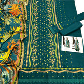 Celestia Bloom – Dhanak Winter 2k25 3 Pcs Embroidered Suit with Luxury Shawl